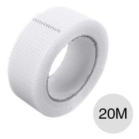 Cinta fibra vidrio tramada/malla autoadhesiva tomado juntas invisibles construccion seco y terminacion exterior rollo x 50mm x 20m