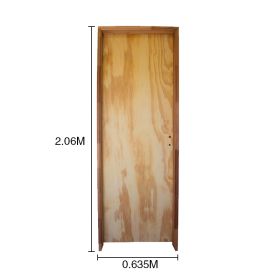 Puerta interior derecha 60 placas pino marco euca 4" d/contacto 635mm x 2.06m