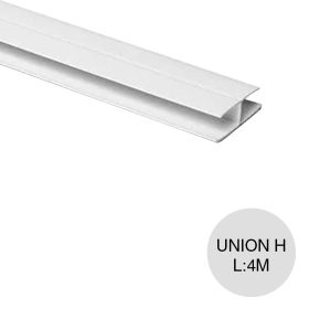 Perfil cielorraso PVC H union blanco 15 mm x 4m