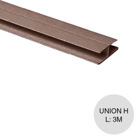Perfil cielorraso PVC H union rigido abedul 25mm x 42mm x 3m