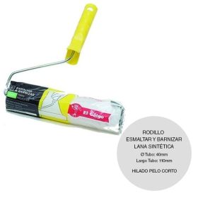 Rodillo esmaltar y barnizar Nº10 lana sintetica linea Premium tubo 40mm x 100mm