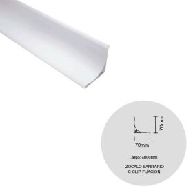 ZOCALO SANITARIO PVC BLANCO 4000MM