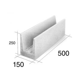 Ladrillo U15 dinteles/encadenados HCCA 150mm x 250mm x 500mm