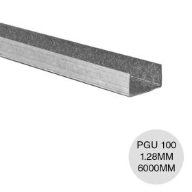Perfil steel framing PGU 100 galvanizado 1.28mm x 100mm x 6000mm